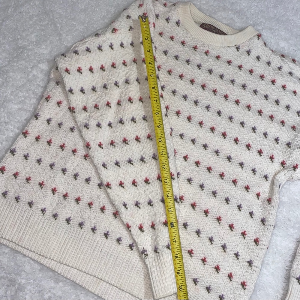 Vintage Flower Sweater American Eagle Outfitter L - Picture 4 of 6